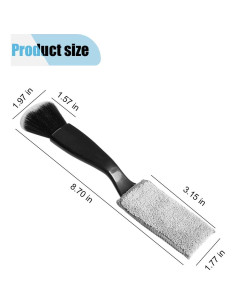 Cepillo de Limpieza Doble Cabeza KITUREK para Auto Negro 2