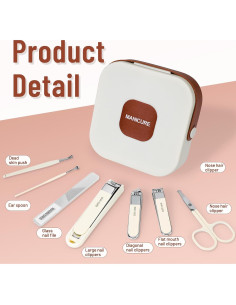 Juego de Cortauñas 7 Piezas SHANCHAHUA Acero Inoxidable 2