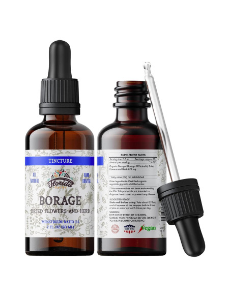 Extracto Líquido de Borraja Orgánica Florida Herbs 700 mg 60 ml Extracto Líquido de Borraja Orgánica Florida Herbs 700 mg 60 ml
