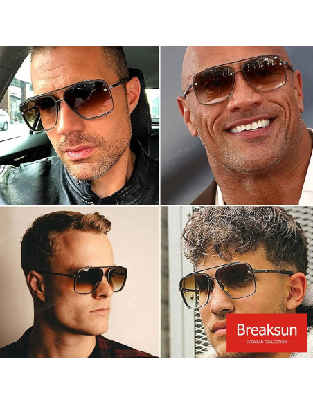 Gafas de Sol Cuadradas Breaksun con Lente UV400 Degradado