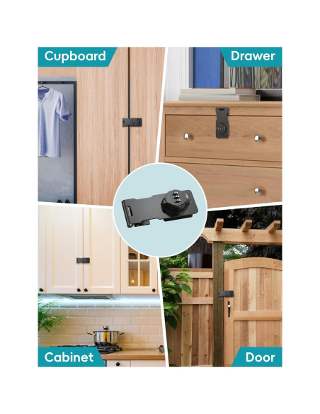 Cerradura de Combinación I-EASYDWW HZ2304001 Negra 17.27cm