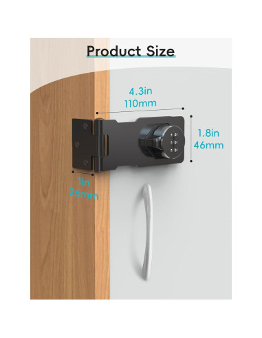 Cerradura de Combinación I-EASYDWW HZ2304001 Negra 17.27cm