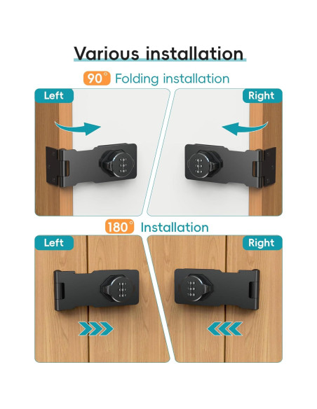 Cerradura de Combinación I-EASYDWW HZ2304001 Negra 17.27cm