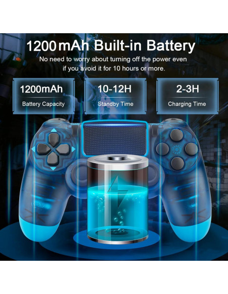 Controlador Inalámbrico SWTOTK PS4 con Vibración y Jack 3.5mm