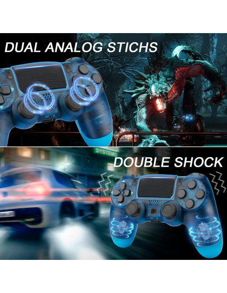 Controlador Inalámbrico SWTOTK PS4 con Vibración y Jack 3.5mm