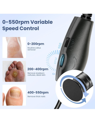 Removedor de Callos Eléctrico Tohecu M10 con 60 Discos Lija