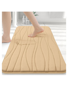Alfombra de Baño Buganda 61x41 cm Beige, Espuma de Memoria