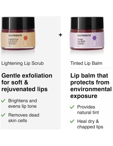 Combo Exfoliante Labial y Bálsamo Tinteado CS-DCF 13.88g