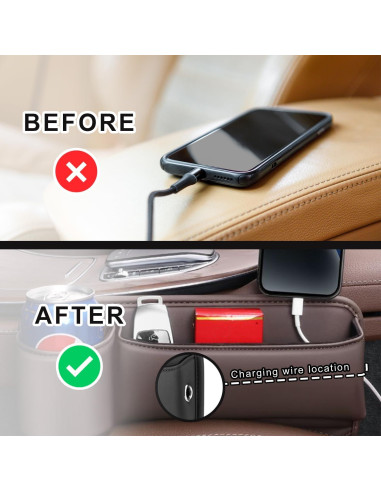 Organizador de Espacio para Sujetavasos CONEATI Beige Universal