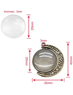 30 Piezas Bandejas Colgantes Doble Cara Lunar Unlorspy Bronce 2