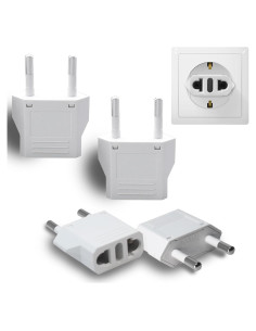 Adaptador de Enchufe de Viaje Rukinovi Tipo C Pack 4 UE/US