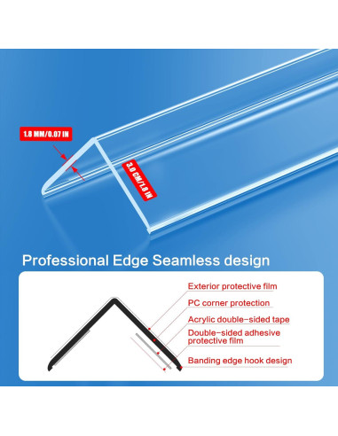 6 Protectores de Esquinas Autoadhesivos MONOID Transparentes