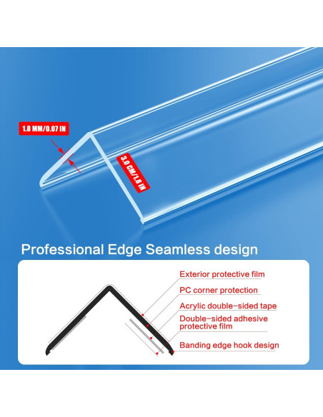 6 Protectores de Esquinas Autoadhesivos MONOID Transparentes