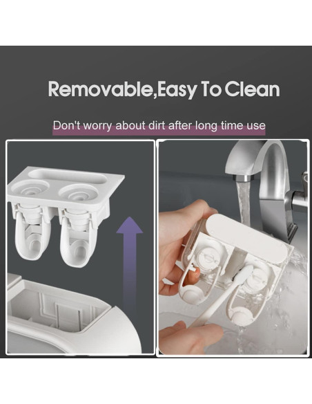 Dispensador Automático de Pasta de Dientes TMbsfatn Gris 2 Tazas