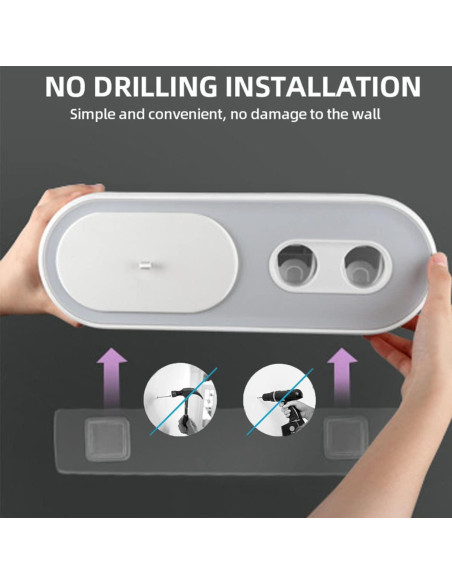 Dispensador Automático de Pasta de Dientes TMbsfatn Gris 2 Tazas