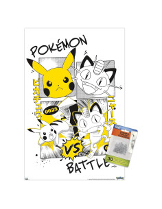 Póster de Anime de Batalla Pokémon Trends 56.7x37.4 cm Premium