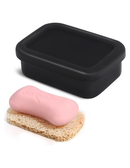 Estuche de Jabón de Silicona HighHerz Negro 11.9x8.4cm