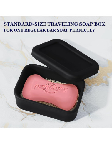 Estuche de Jabón de Silicona HighHerz Negro 11.9x8.4cm