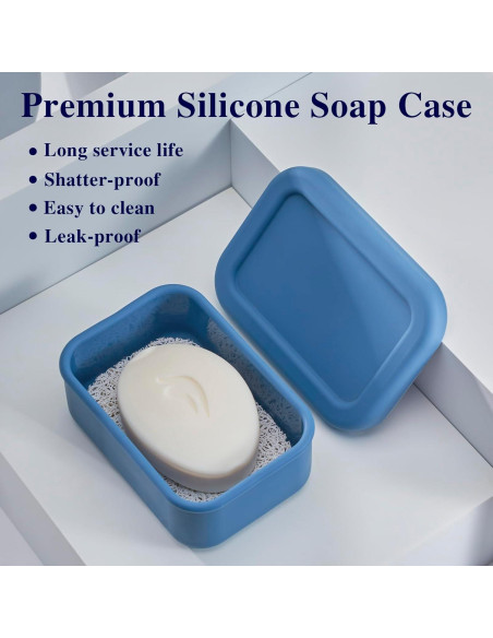 Estuche de Jabón de Silicona HighHerz Negro 11.9x8.4cm