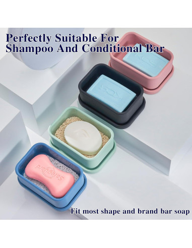 Estuche de Jabón de Silicona HighHerz Negro 11.9x8.4cm