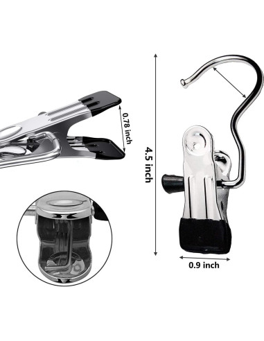 Ganchos de Lavandería JOINSI 20 Pcs Acero Inoxidable Antideslizante