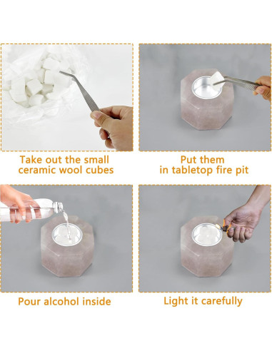 120 Mechas de Lana Cerámica AIHSUMC para Fogón de Mesa