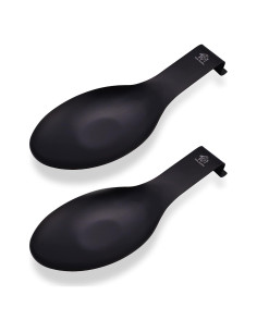 Soporte de Cuchara de Acero Inoxidable Vila Kuche 2 Pcs Negro