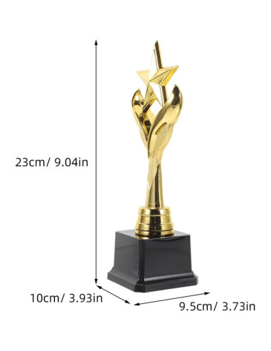 Trofeo Estrella Dorado Tofficu 28 cm para Competencias