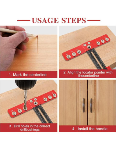 Plantilla de Perforación Ajustable Kakalote para Gabinetes