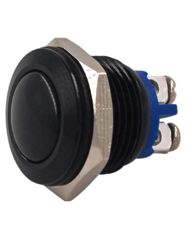 Interruptor Momentáneo URTONE UR162 16mm IP67 Negro