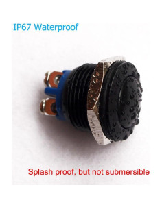 Interruptor Momentáneo URTONE UR162 16mm IP67 Negro 2