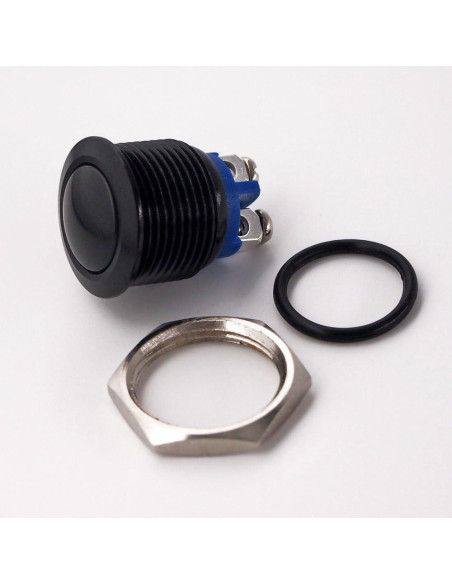 Interruptor Momentáneo URTONE UR162 16mm IP67 Negro