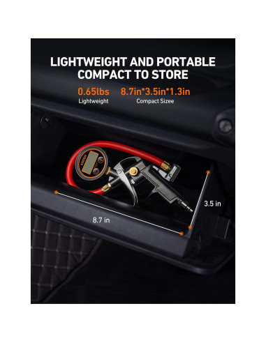 Medidor Digital de Presión de Neumáticos AstroAI T1 con Inflador