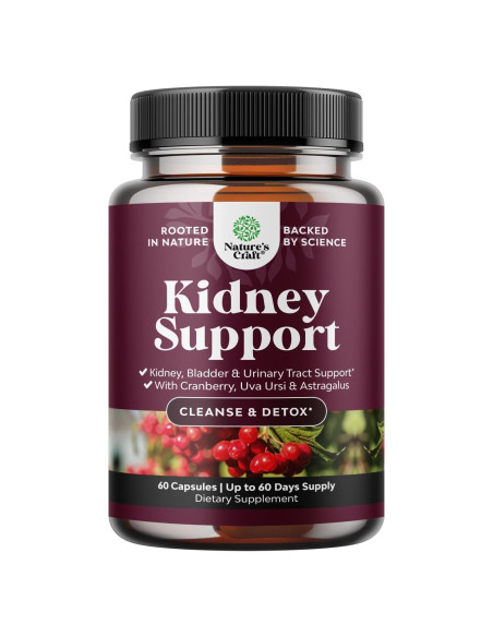 Suplemento Renal Natures Craft 60 Cápsulas - Apoyo Urinario