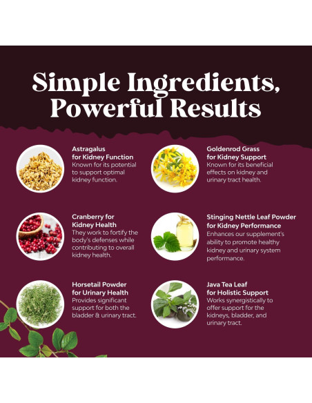 Suplemento Renal Natures Craft 60 Cápsulas - Apoyo Urinario