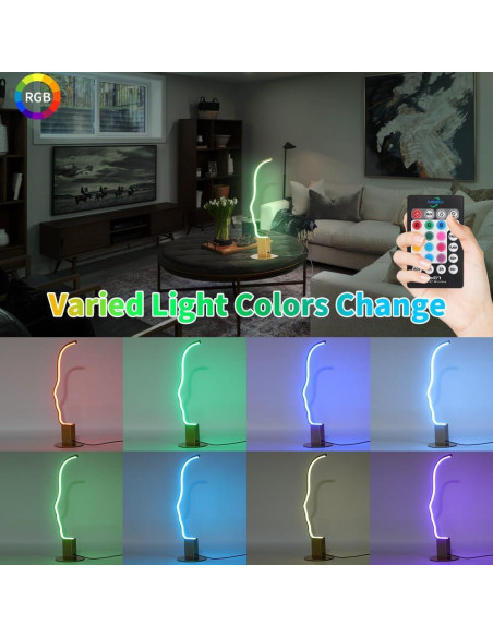 Lámpara de Mesa LED RGB Kariosid TB-TL11RGB Regulable 52cm