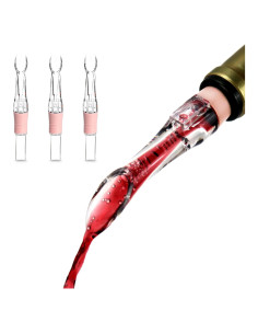 Juego de Vertedores de Vino Cork Genius - 3 Piezas Oro Rosa