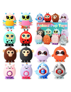 12 Juguetes Antiestrés de Succión de Animales KissFree