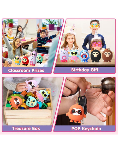 12 Juguetes Antiestrés de Succión de Animales KissFree