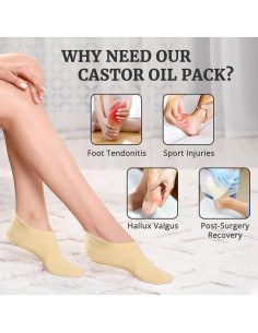 Kit de Envoltura de Aceite de Ricino para Pies Pedobi Beige 2