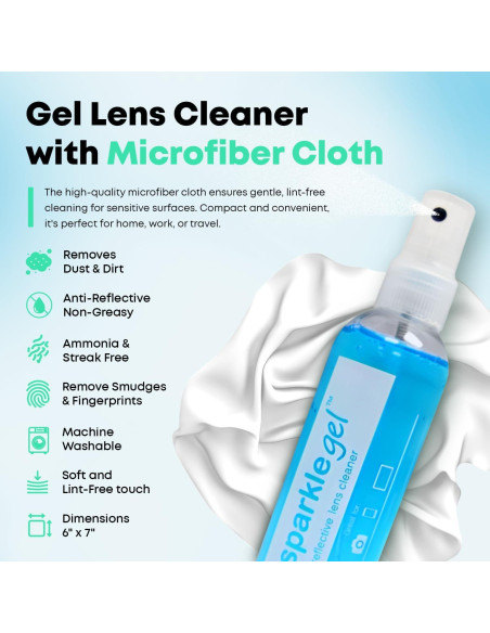 Kit de Limpieza de Gafas OPTIPAK 2x30ml Gel + 2 Paños Microfibra