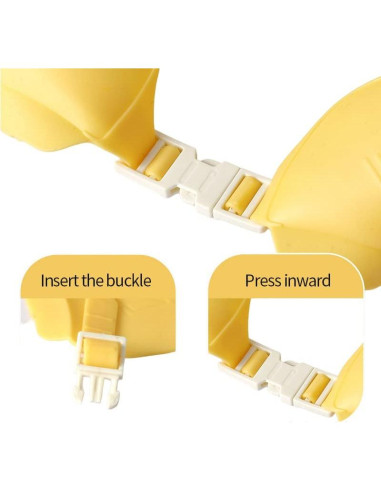 Gorro de Baño Ajustable ICHIcommerce para Bebé - Corona Azul/Rosa