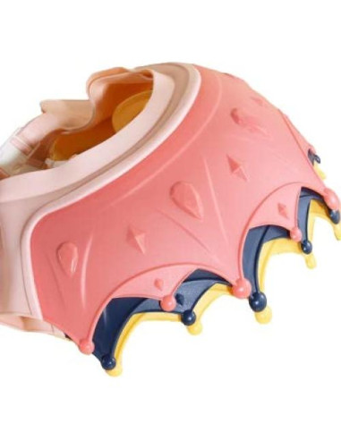 Gorro de Baño Ajustable ICHIcommerce para Bebé - Corona Azul/Rosa