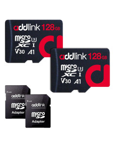 Tarjeta Micro SDXC 128GB 2-Pack addlink UHS-1 A1 100MB/s