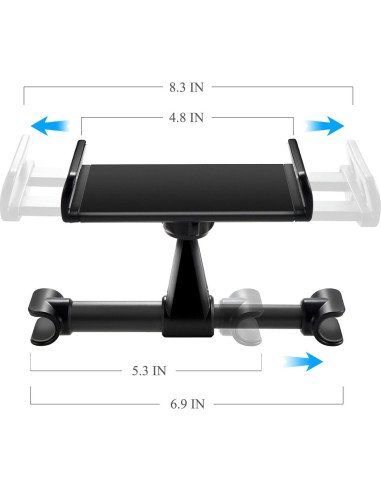 Soporte para Reposacabezas de Coche FYOUNG Ajustable Negro