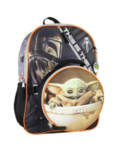 Mochila 16" El Mandaloriano Grogu 5 Piezas Bioworld 2