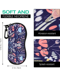 Funda de Gafas MoKo Neopreno Azul Noche con Cremallera 2