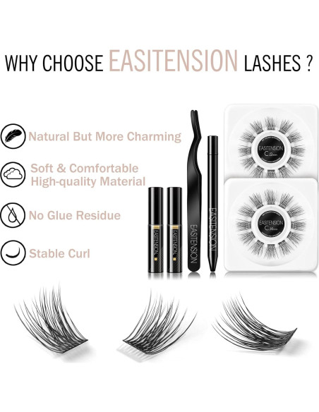 Kit de Extensión de Pestañas 3D KAIFENG - 12mm y 14mm