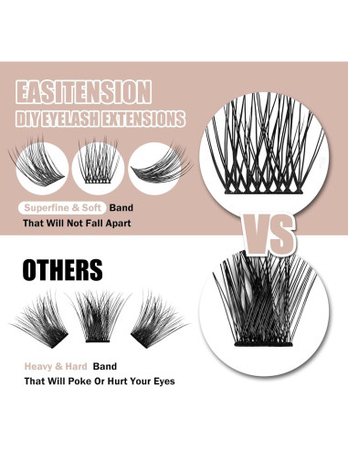 Kit de Extensión de Pestañas 3D KAIFENG - 12mm y 14mm