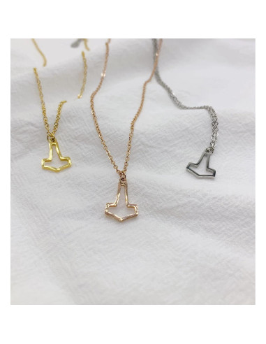 Collar Colgante Martillo de Thor Minimalista Oro 14K Hipoalergénico